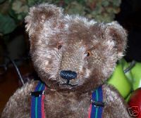 WONDERFUL BROWN ANTIQUE STEIFF TEDDY BEAR WITH FF